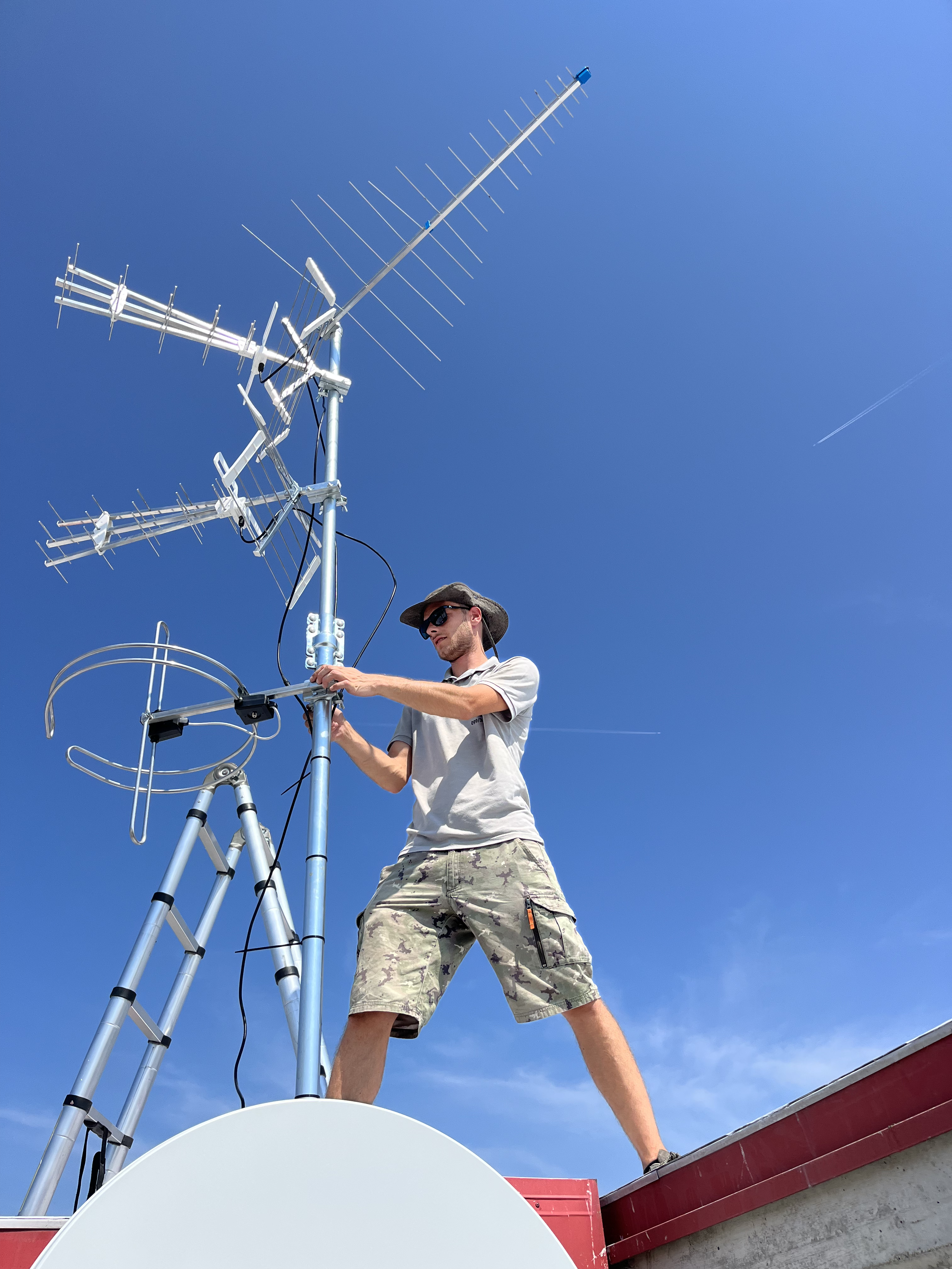 Detalj završene antenske instalacije